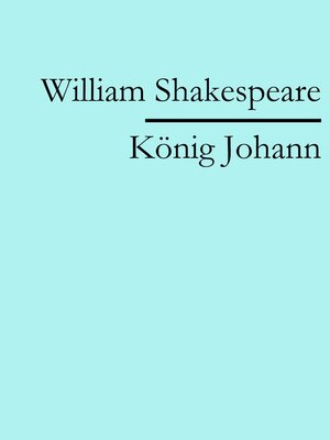 cover image of König Johann